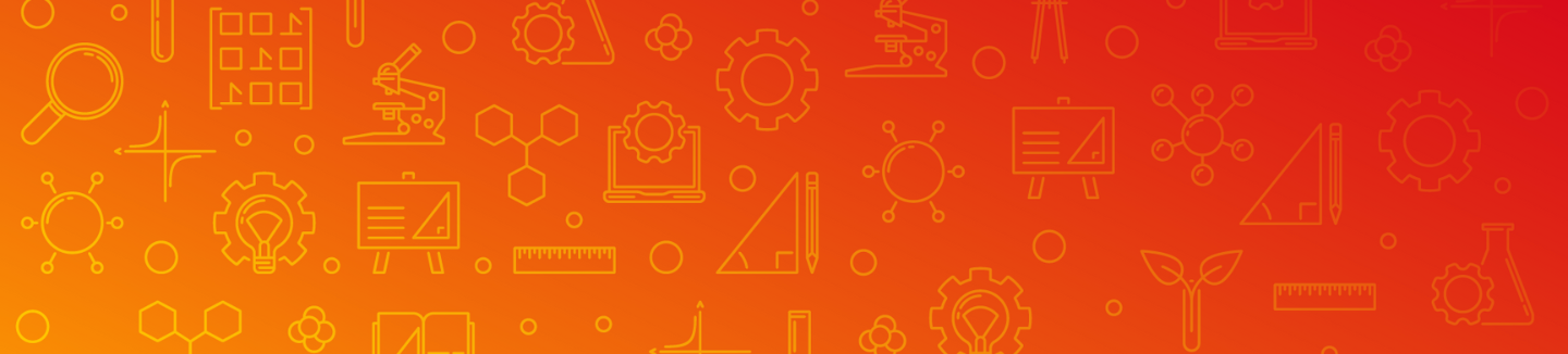 STEM Icons Orange Background